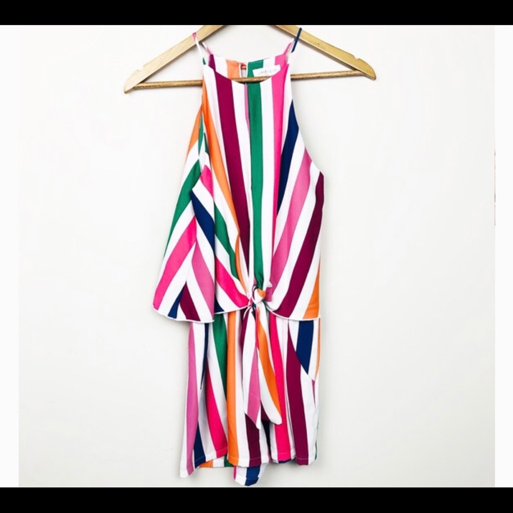 Vestique colorful striped romper